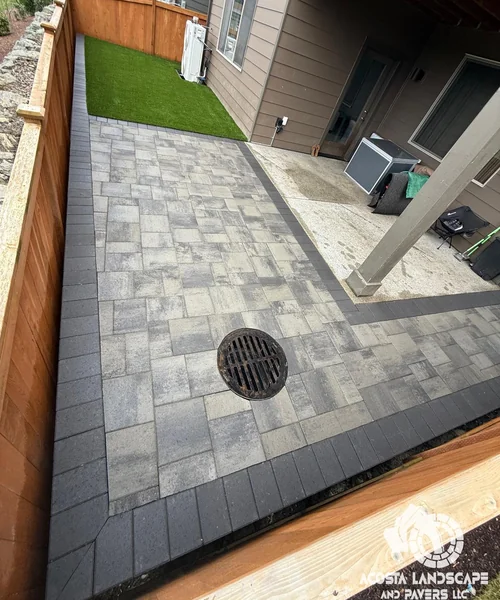 Paver Patio, Turf & Outdoor Lighting Project in Snohomish 